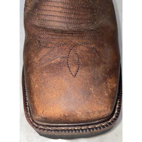 JUSTIN Work Boots JOIST Waterproof 11" Boots Men's Size 11D in Aged Brown ~VGUC - Picture 13 of 16